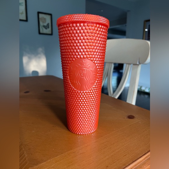 Starbucks Glossy Orange Studded Tumbler Cup 24 oz Venti Fall 2022 - Picture 1 of 5